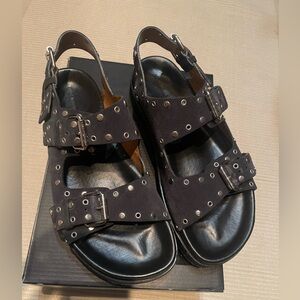 Isabel Marant Black Studded Sandals